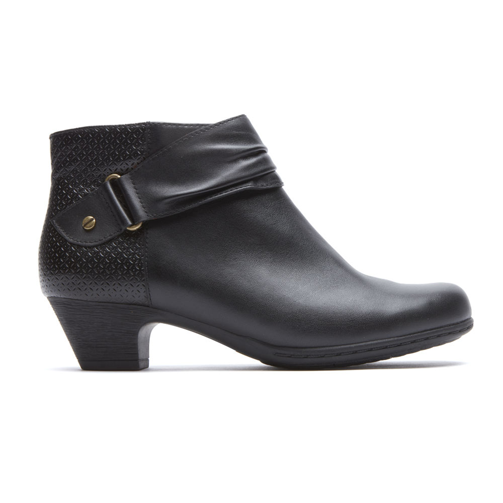 Rockport Støvler Dame Svart - Brynn Rouched - BFVZ53708